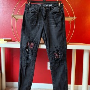 embroidered jeans